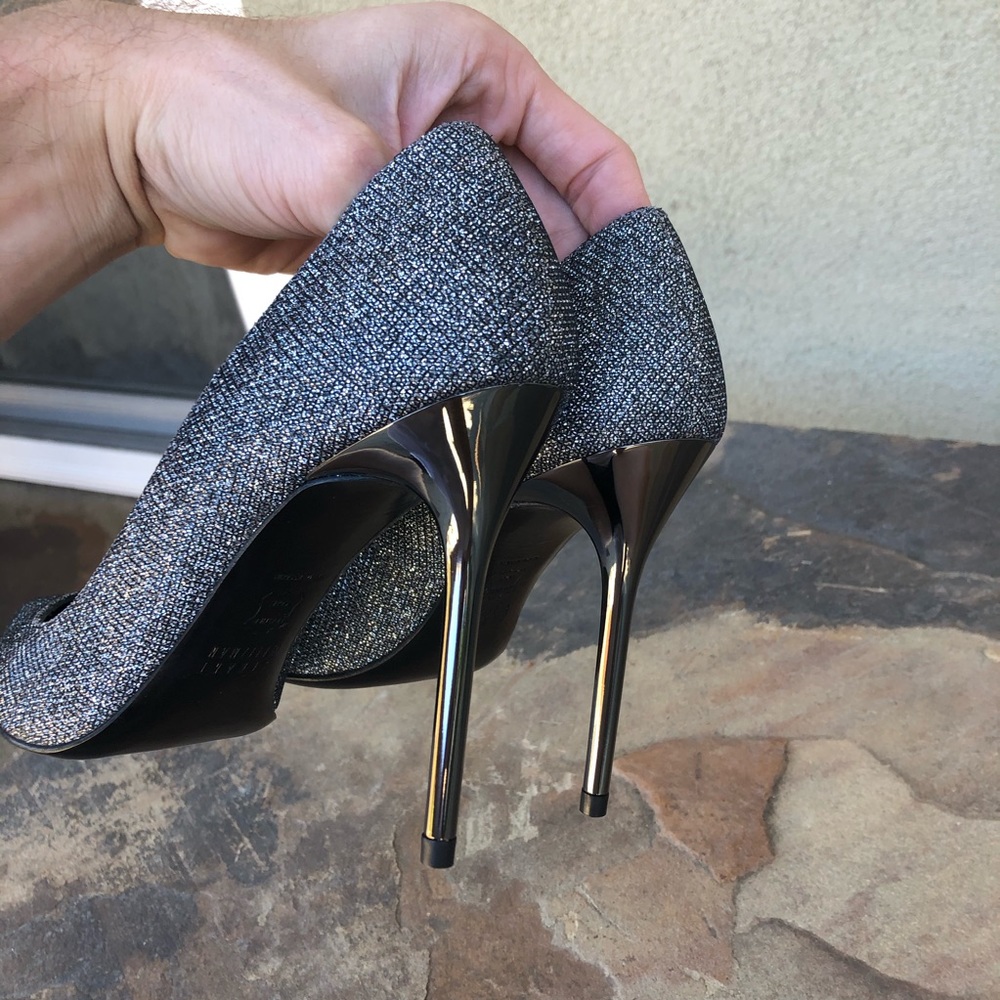 NEW Stuart Weitzman Y2K metallic glitter heels - Picture 3 of 5